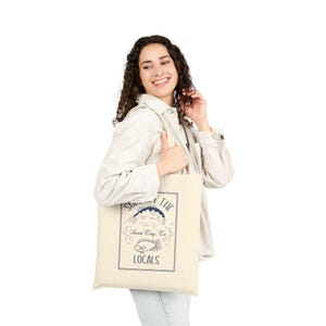 Personalized Beach Tote Bag, Fish Tote, Cotton Canvas Summer Tote Bag, Cute Fish Lover Gift For Her For Friend, Cute Lake Tote Bag Gift image 6