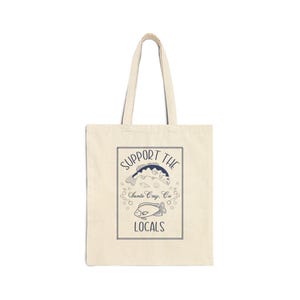 Personalized Beach Tote Bag, Fish Tote, Cotton Canvas Summer Tote Bag, Cute Fish Lover Gift For Her For Friend, Cute Lake Tote Bag Gift image 5