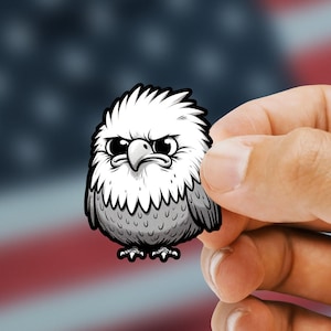 Bald Eagle Bird Sticker - Funny Animal Stickers - Perfect for Birdwatchers and birders, gifts for friends