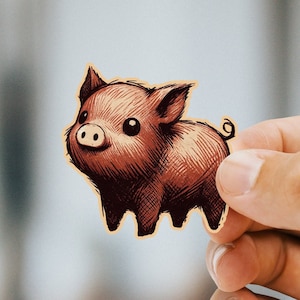 Baby Pig sticker cute car decal laptop decal animal stickers cute decals, piglet sticker
