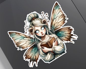 Fairy Sticker for readers, bookworms, and fantasy lovers. Bookish gifts for her | Reading | Waterproof Sticker