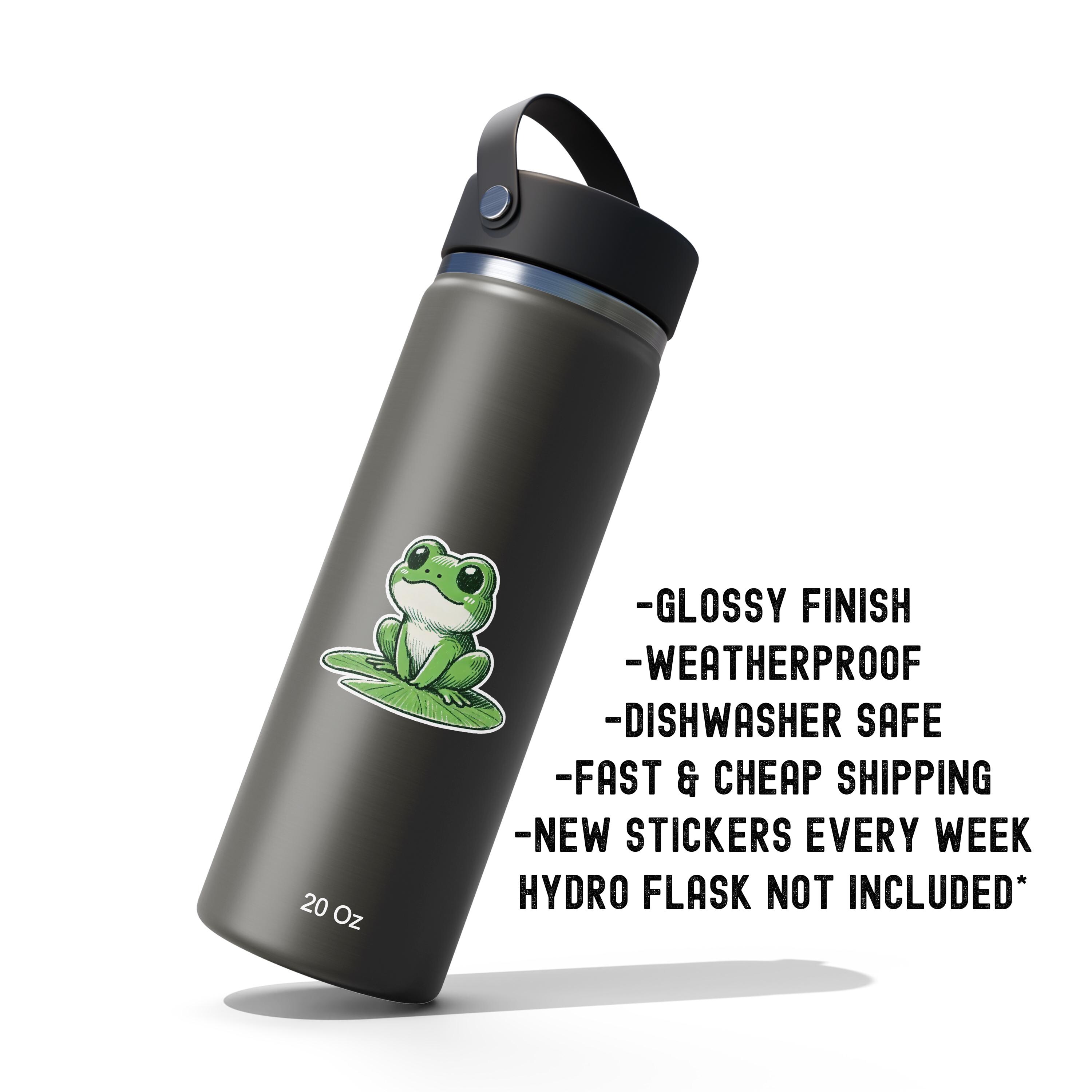 Kawaii Frog Sticker: Waterproof Vinyl Decal for Laptop, Water Bottle - Etsy