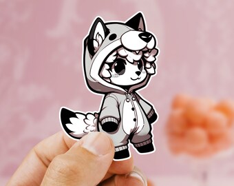 Adorable Sheep in Wolf's Clothing Vinyl Sticker Set - Cute Cartoon Animal Waterproof Die-Cut Sticker for Laptops, Planners, and Journals