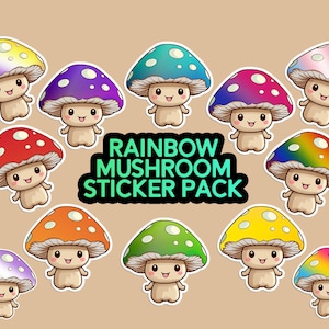 Pride Mushroom Stickers | LGBTQ Flag Mushroom | Gay Pride Sticker Decal