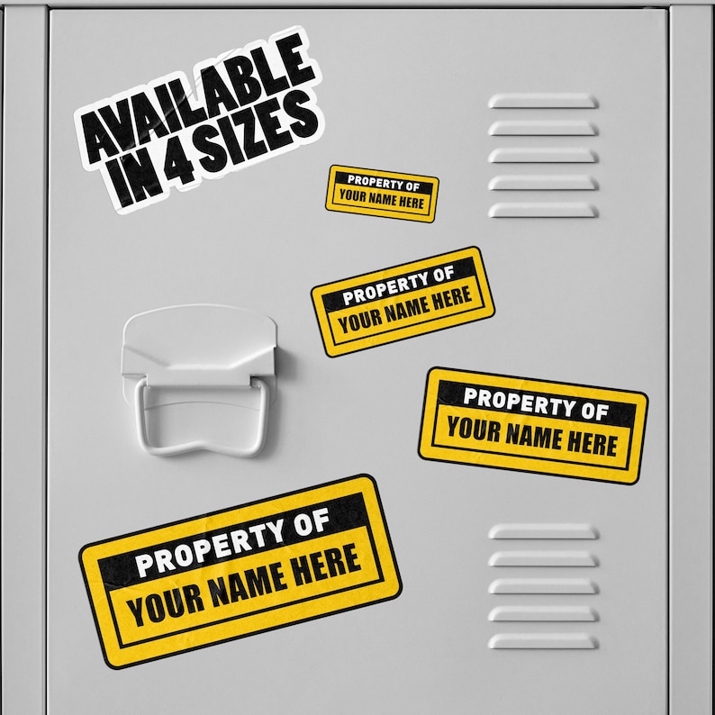 Custom Property of Sticker 5 Pack | Personalized Name Decal ...