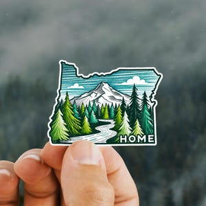 State of Oregon Sticker, Pacific Northwest Decal, Waterproof Vinyl Sticker, Oregon Pride, PNW Sticker, Laptop Sticker, Car Decal