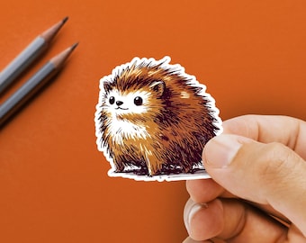 Adorable Hedgehog Sticker - Hedgehog Decal for Laptops, Water Bottles, Scrapbooks - Cute Wildlife Vinyl, Perfect for Hedgehog Lovers