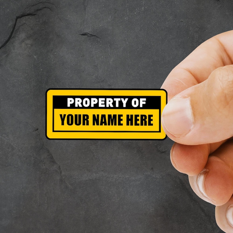 Custom Property of Sticker 5 Pack | Personalized Name Decal ...