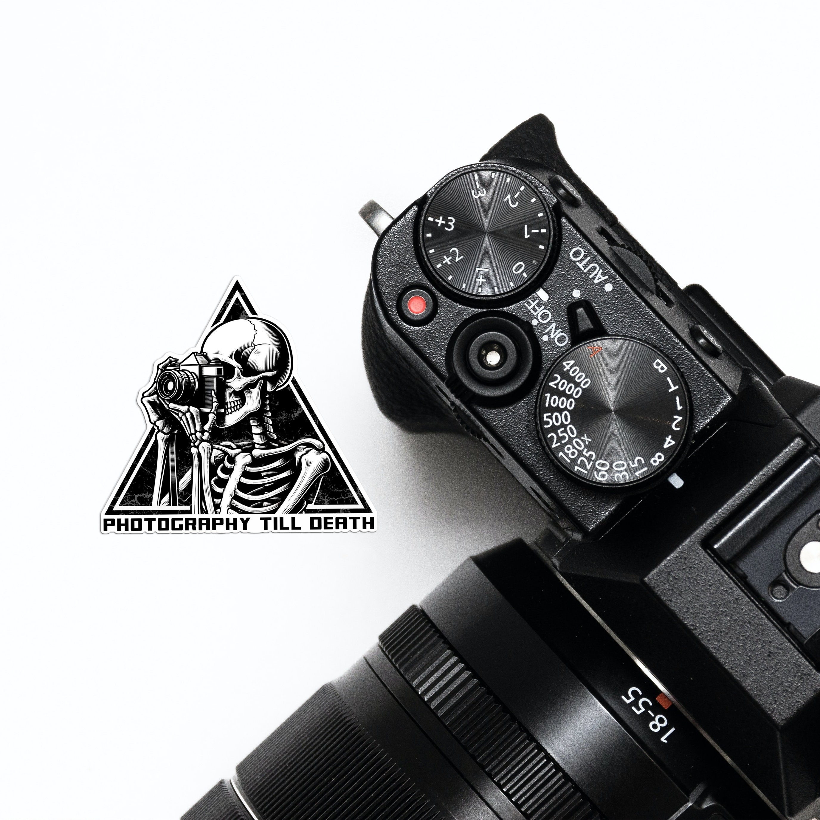 Camera Sticker / Photography Decal / Stickers for Photographers / Skull ...