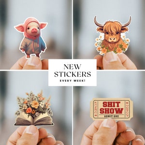 Happy Pig sticker cute car decal laptop decal animal stickers cute decals, piglet sticker, baby pig sticker image 10