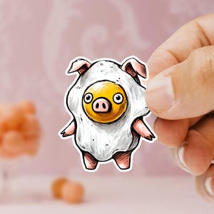 Funny Pig sticker, cute car decal, laptop decal, animal stickers