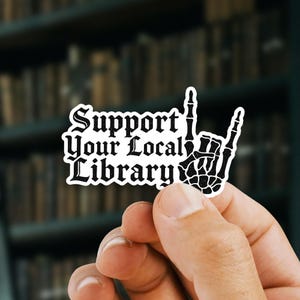 Black Metal Sticker, Support Your Local Library, Bleghssed Sticker, Heavy Metal, Death Metal Band Logo, Metalcore Laptop Decal
