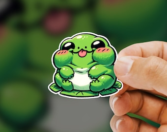 Baby Frog Sticker | Cute Frog Sticker, Waterproof Stickers Matte ...