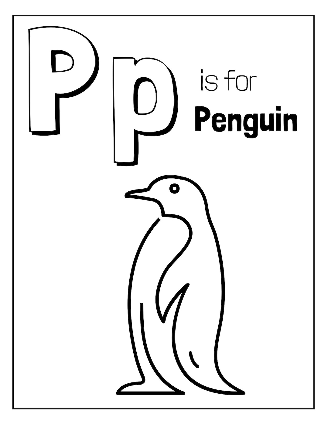 Animal Alphabet Coloring Sheets - Etsy