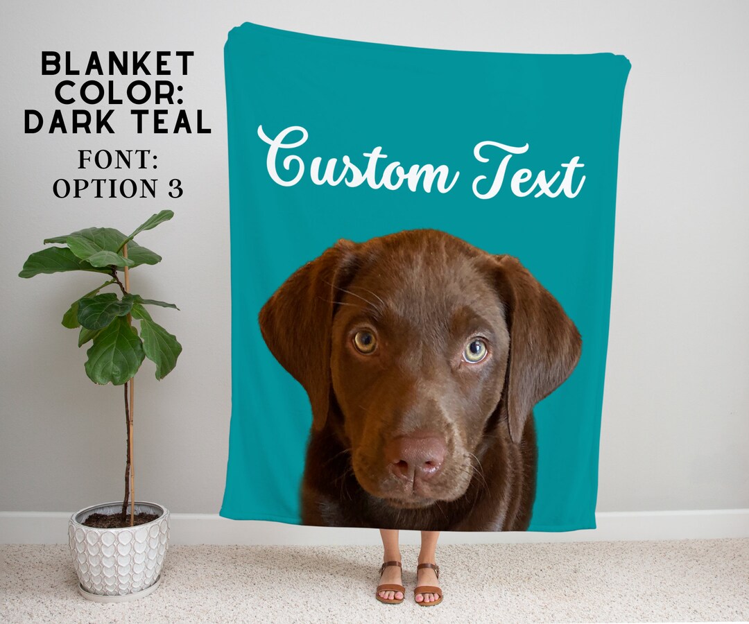 Custom Pet Lover Blanket Gift, Pet Photo on Blanket, Sherpa Fleece or