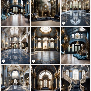 Pacote Composto Blue Mansion | Cenários Digitais | Texturas Realistas | Fotografia de Luxo