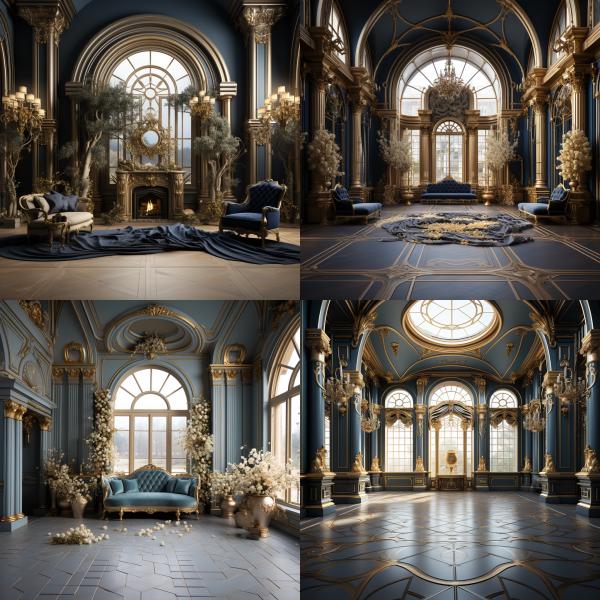 Blue Mansion Composite Bundle | Digital Backdrops | Realistic Textures ...