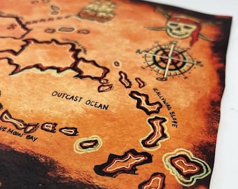 Mailed Treasure Map for Kids - The Perfect Pirate Treasure Map for Play