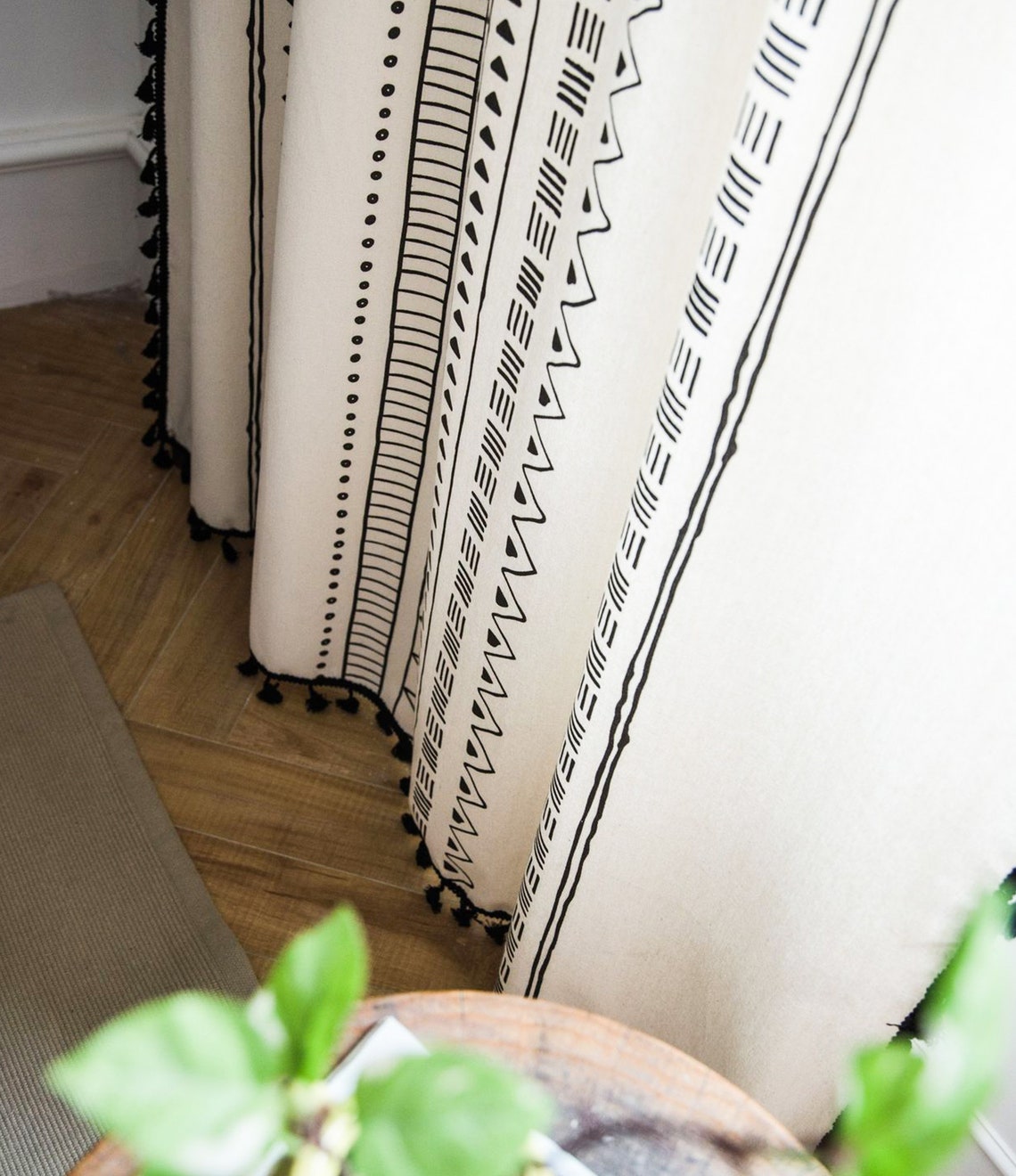 White Boho Curtains Cotton Linen Curtains Boho Decor Boho Etsy