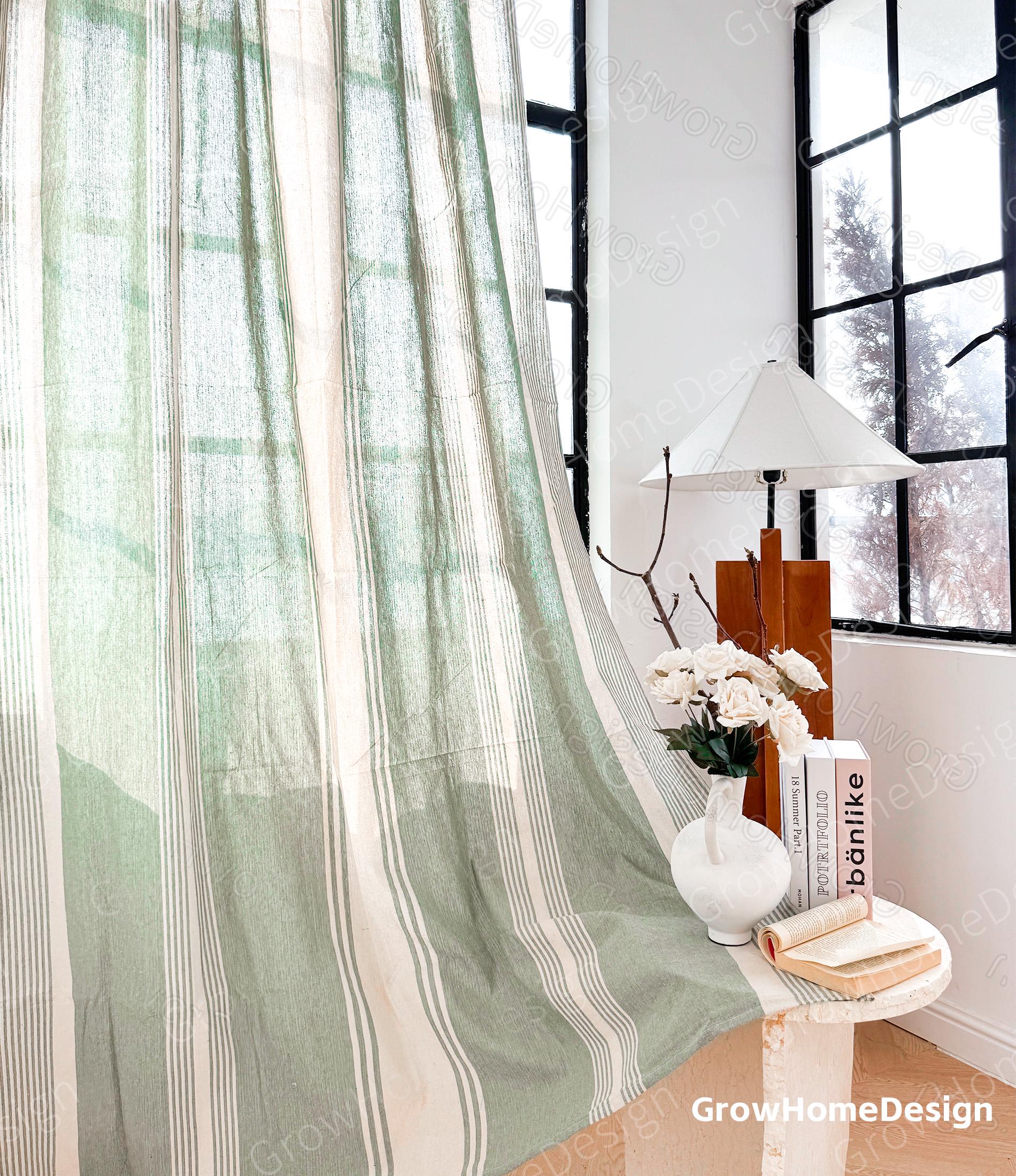 Mint green curtain