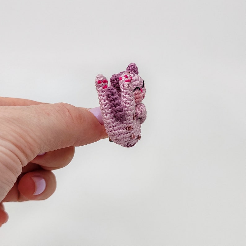 Naughty Kitten Brooch Crochet Pattern Cat Crochet Brooch Etsy