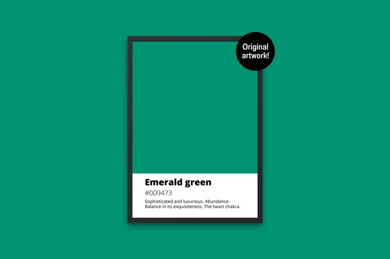 Emerald Green Wall Art Decor Maximalist Gifts for Her Cute Etsy