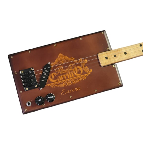 Cigar Box Gitarre Handmade 4 String Slide Electric Hound Dog