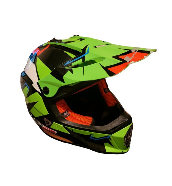 LS2 Fast Medium Helmet Green & Orange