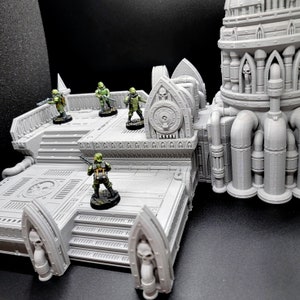 Ossuary Platform and Furnace - 3D Printed Tabletop Industrial Apocalypse RPG Scenery and Wargaming Terrain for 28/32mm Miniatures