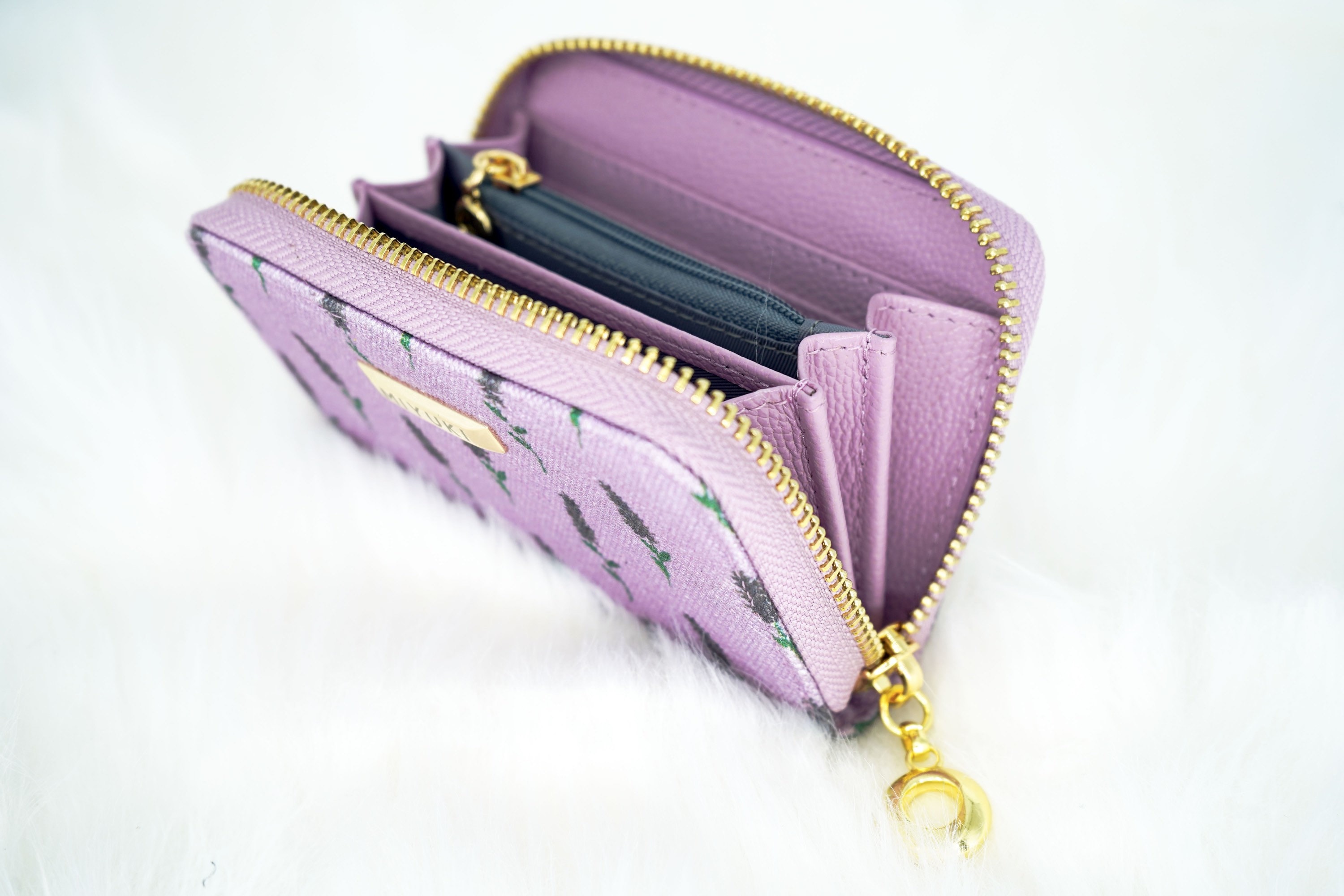 長財布 you a use Wonder wallet Croc lavender Gold/Silver Lavender Lilac Genuine Leather Purple Canvas Wallet Onsale