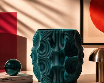 Jarrón Granade – Geometrías rítmicas y luz en movimiento, Hecho en Italia
