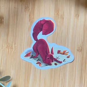 Sticker « Écureuil » - sticker unitaire squirrel, ordinateur, tout support, automne, halloween