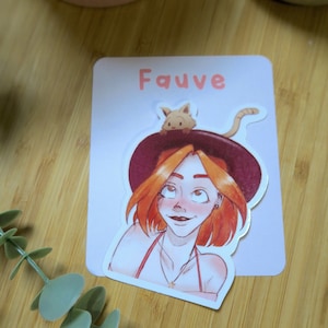 Grand sticker « Fauve » - brillant ou mat - Girls gang, woman sticker, autocollant ordinateur ou papier, tout support