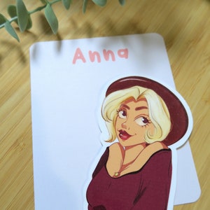 Grand sticker « Anna » - brillant ou mat - Girls gang, woman sticker, autocollant ordinateur ou papier, tout support