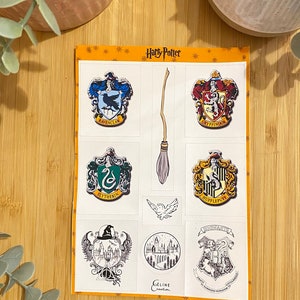 Planche de 9 stickers « Harry Potter » - planches d'autocollants, stickers bujo, planner