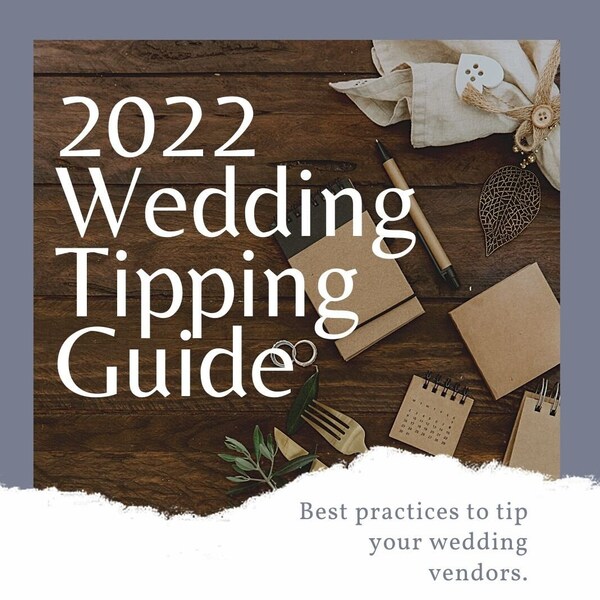 Wedding Vendor Tipping Guide Etsy