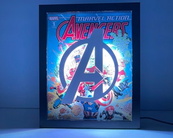Avengers LED Sign Ironman Captain America Thor Hulk Großes Logo Licht 3D Custom Wall Art Decor