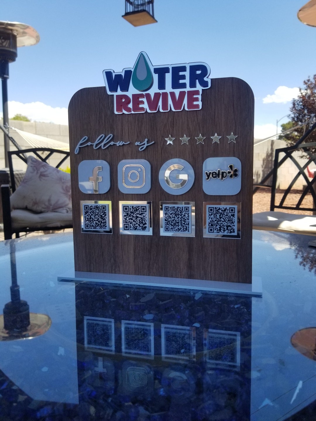 Business and Social Media QR Code Display Stand. Instantly Etsy