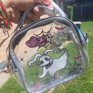 Zero NBC bedazzle clear mini shoulder bag,mini bag,clear purse,unique