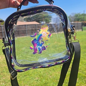 Carebear bedazzle clear mini shoulder bag
