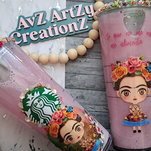 Spring Frida Snowglobe StarbucksTumbler