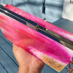 Resin Clutch Purse|Geode Marble Clutch|Evening Purse|Gifts For Her|Foil Flake|Resin Purse|Geode Clutch|Gift Shop|Unique Purse|Handmade Purse