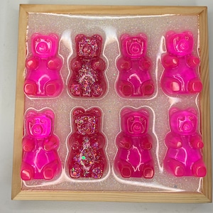 Jumbo Gummy Bear Wall Art|3D Wall Art|Pop Art|Rainbow 3D Resin Gummy Bear Art|Wall Decor|Candy Wall Art|Resin Gummy Bear|Nursery Art|3D Art
