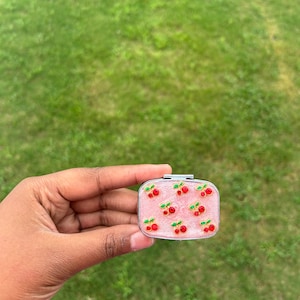 Cherry Pill Container|Cherry Coquette|Croquette|Pill container|Resin Pill Container|Mint Container|Cherry|Puse Accessories