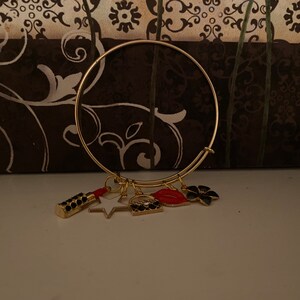 Girly Gold Charm Bracelet, Charm Bracelet, Alex and Ani, Gold Bracelet, Adjustable Bracelet