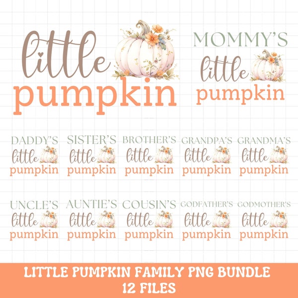 Little pumpkin birthday PNG bundle sublimation, Little pumpkin baby shower png bundle, Little pumpkin first birthday shirt PNG bundle