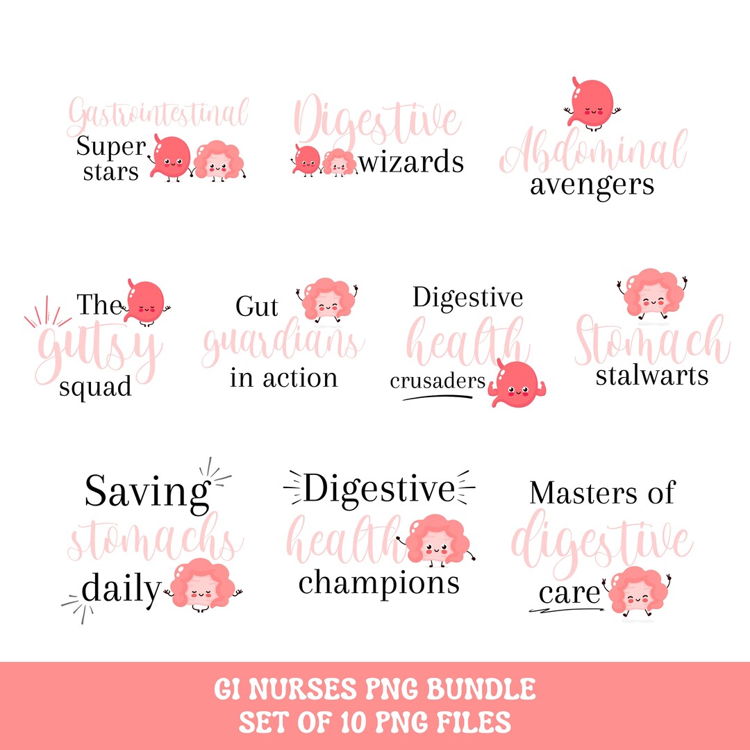 GI Nurses Week Sublimation PNG Bundle, Gastrointestinal Nurses Gi Nurses Week 2026