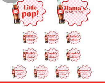 Ready to Pop babyshowershirt png-sublimatie, She's Ready to pop frisdrank babyshower png-bundel, direct downloaden