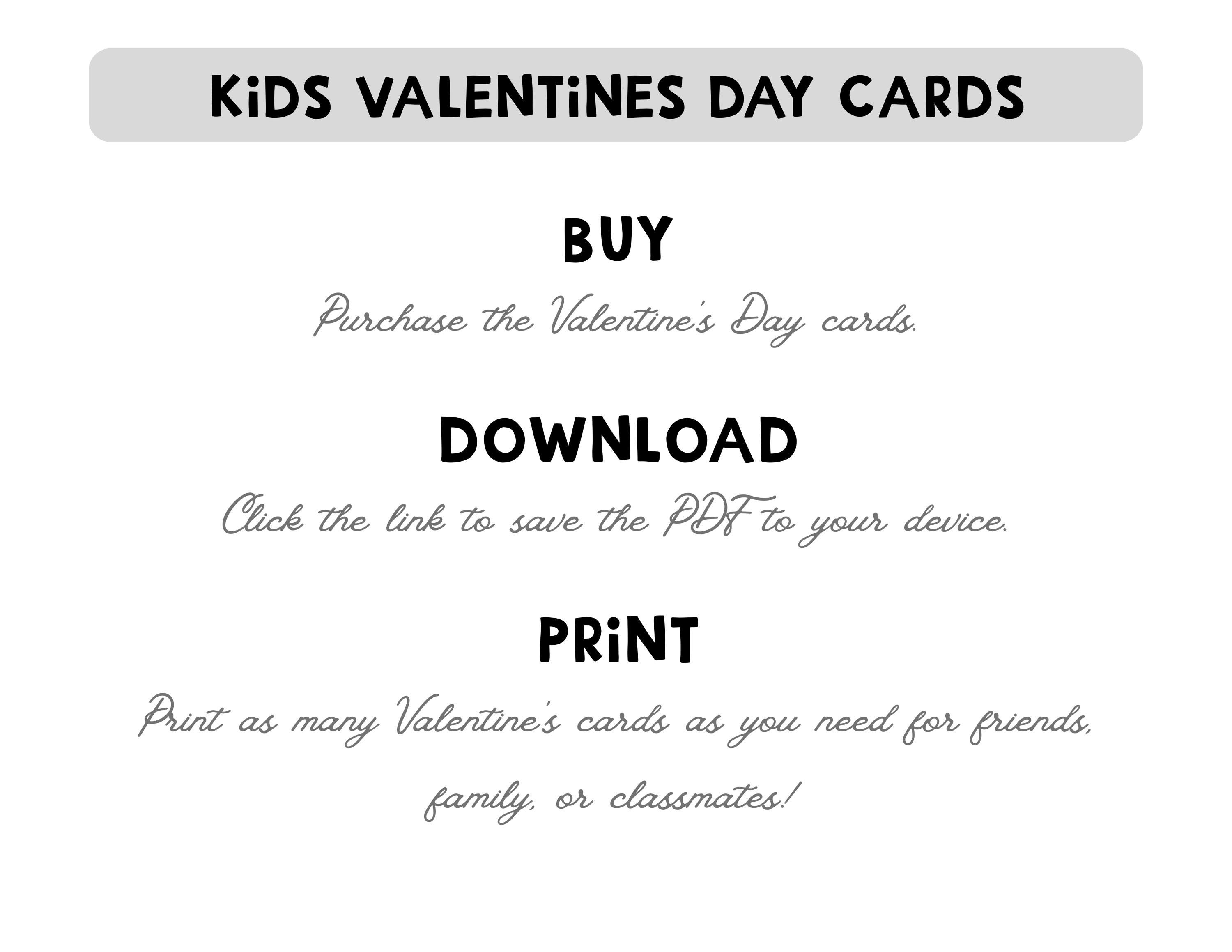 Printable Funny Classroom Valentines Day Cards for Boys, Slang Kids ...