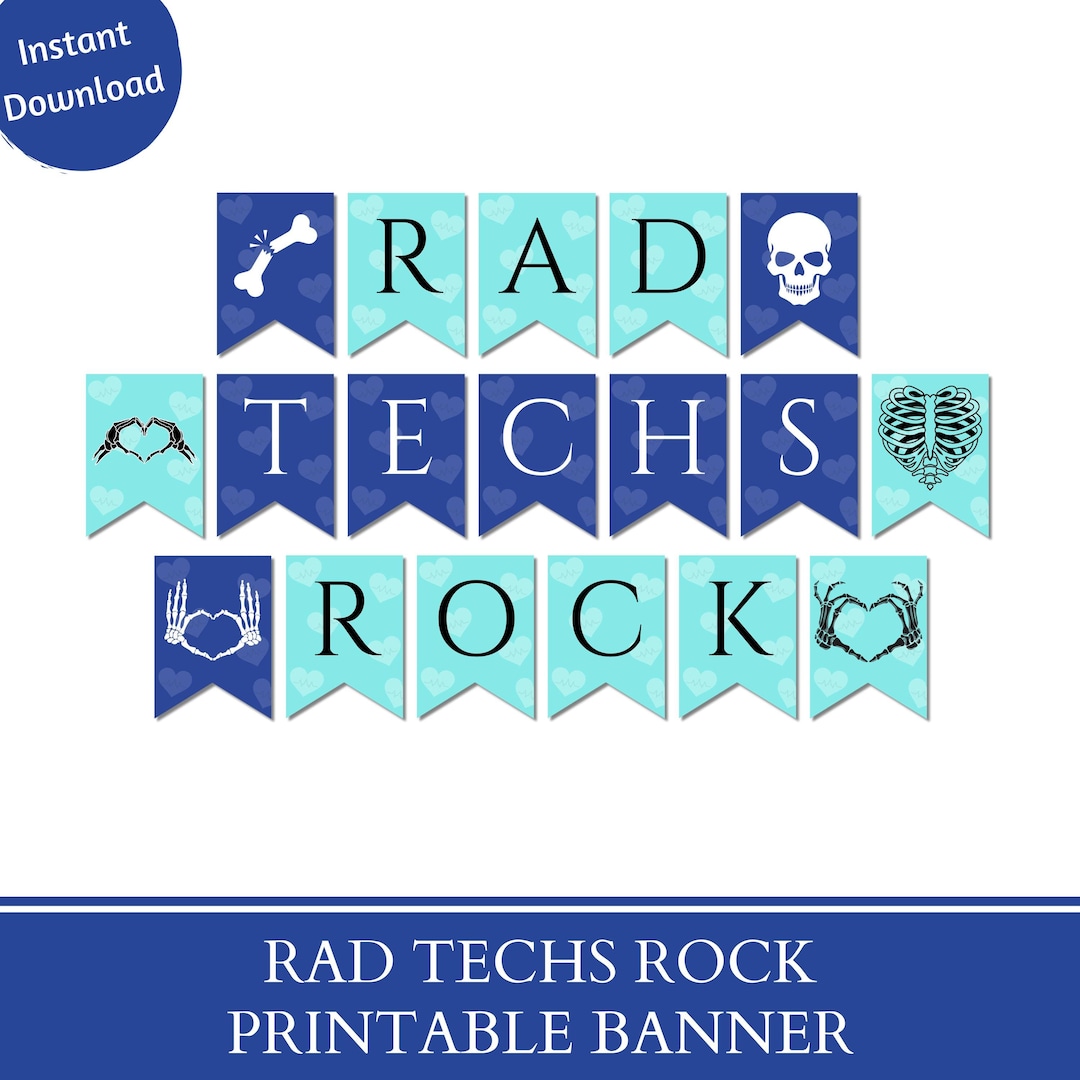 Rad Tech Week Printable Banner, Radiology Tech Week Banner, Rad Tech ...